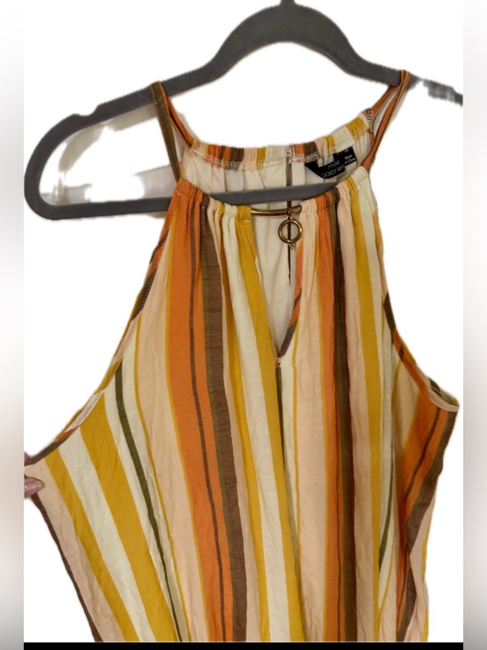 Mlle Gabrielle Striped Beach Coverup Dress | 2X | Boho Resort Style
